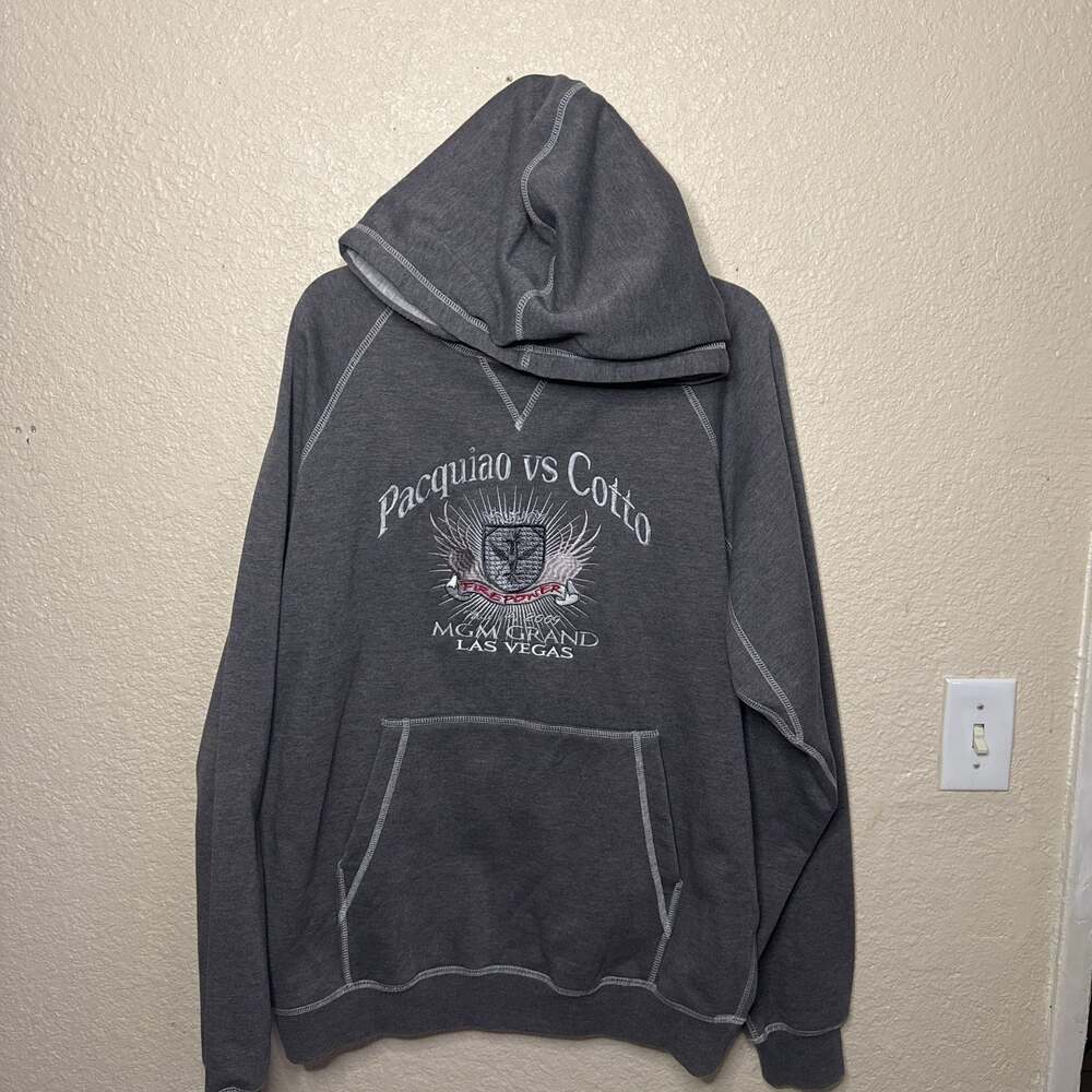 Manny Pacquiao vs. Miguel Cotto Firepower Official Boxing Event Hoodie.  Size La
